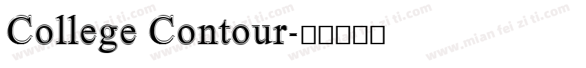 College Contour字体转换